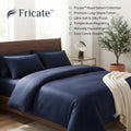Fricate™ Royal Sateen Long-Staple Cotton Duvet Cover Set – The "Midnight Navy" Edition