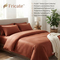 Fricate™ Serene Slumber Collection – The "Sahara Sunset" Washed Linen-Blend Duvet Set